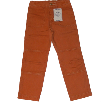 Spodnie chłopięce bawełniane KIKI - kolor CEGŁA Rozmiary od 104 do 146